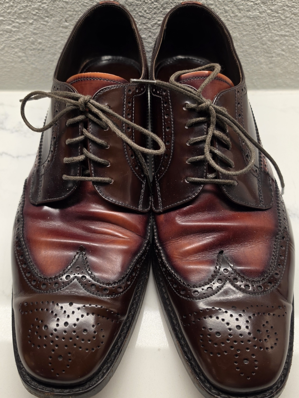Prada Men's Leather Wingtip Brogue Oxfords - Picture 3 of 8